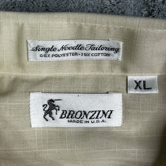Bronzini Men’s Size XL Short Sleeve Button-up VTG Style Shirt NWOT - Picture 5 of 8